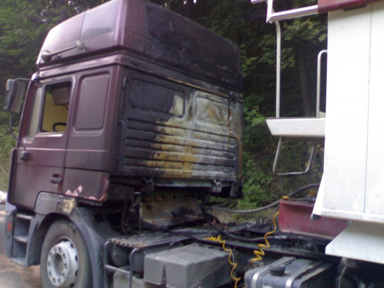 Kolejny pożar tira na K-8 