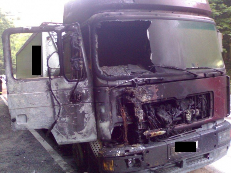 Kolejny pożar tira na K-8 