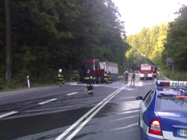 Kolejny pożar tira na K-8 