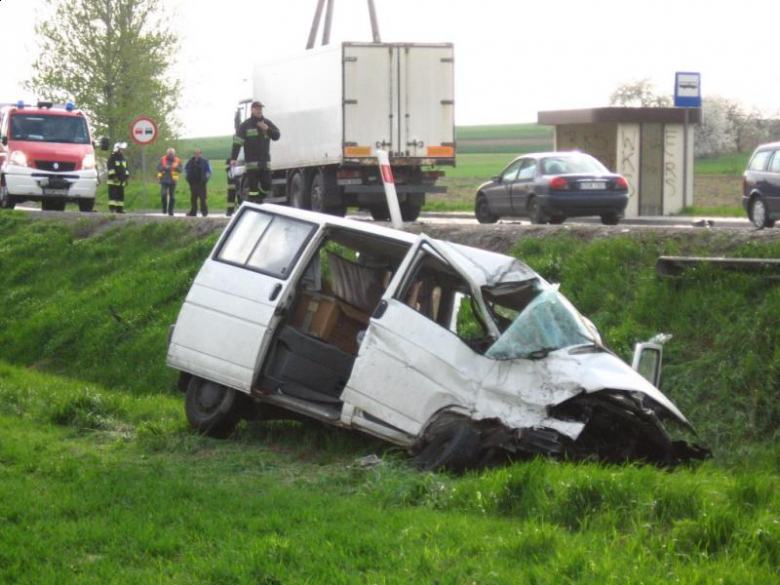 Wypadek w Strzelcach koło Świdnicy