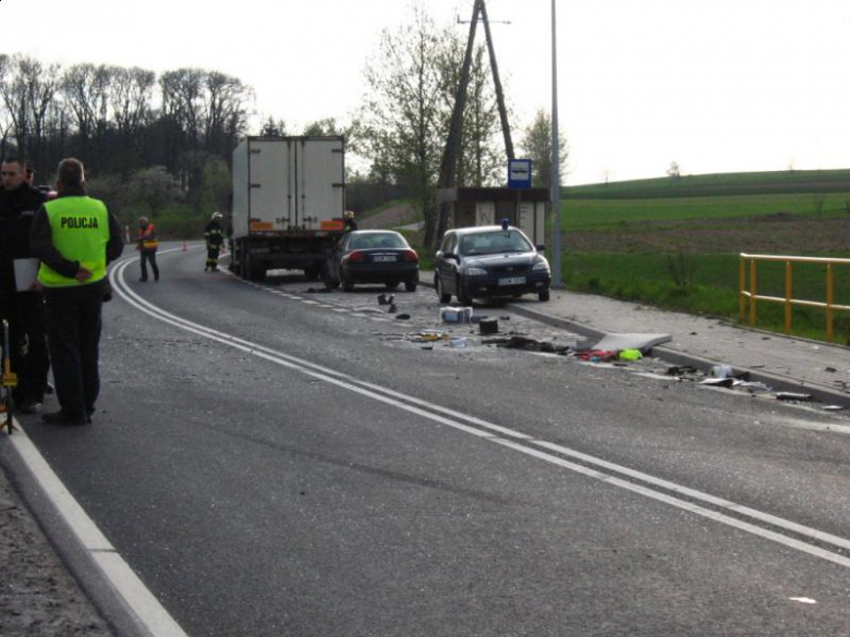 Wypadek w Strzelcach koło Świdnicy