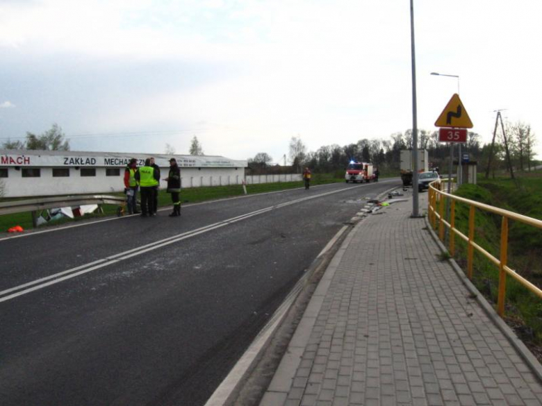 Wypadek w Strzelcach koło Świdnicy