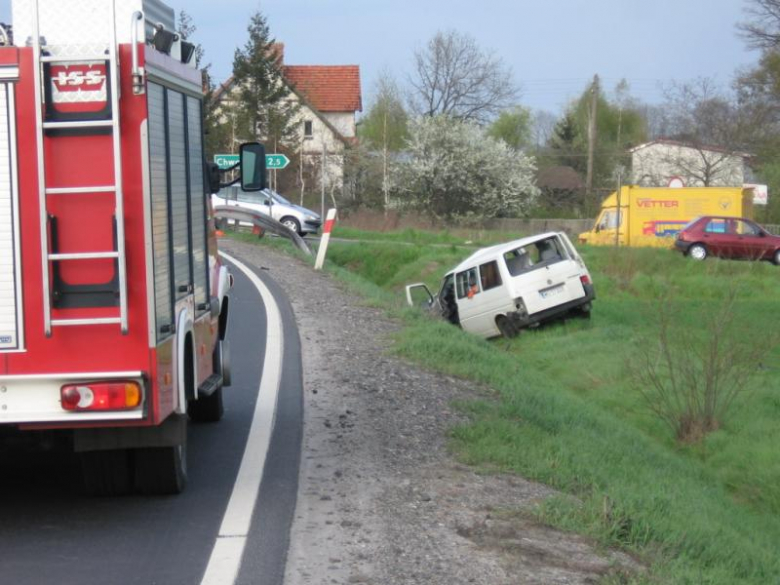 Wypadek w Strzelcach koło Świdnicy