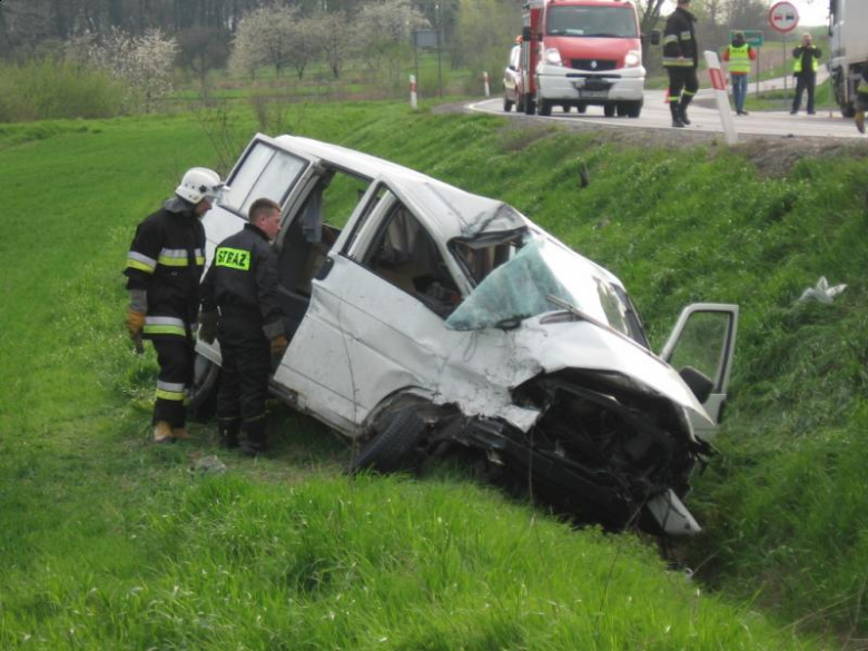 Wypadek w Strzelcach koło Świdnicy