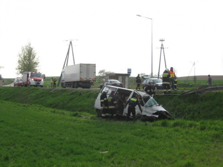 Wypadek w Strzelcach koło Świdnicy