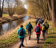 Rajd pieszy wzdłuż Jeziorki