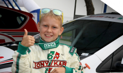 Damian Mazurek na torze w Poznaniu