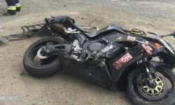 Wypadek między Środą Śląską, a Szczepanowem. Osobówka zderzyła się z motocyklem