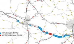 Na dwóch odcinkach autostrady A4 wprowadzą zakaz wyprzedzenia przez samochody ciężarowe