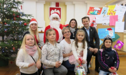 Święty Mikołaj z wizytą w urzędzie gminy Malczyce