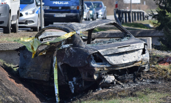 Śmiertelny wypadek w gminie Miękinia. Kierowca spłonął w aucie