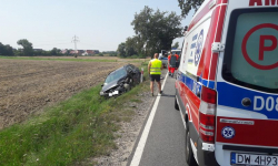 Wypadek koło Cesarzowic. Nie ma osób poszkodowanych