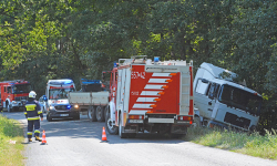 Czołowe zderzenie w Lubiatowie [foto]