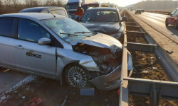 Karambol na autostradzie A4. Zderzyło się kilka pojazdów [foto]