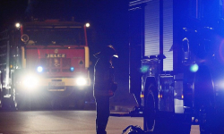 Między Miękinią, a Błoniami dachował samochód osobowy