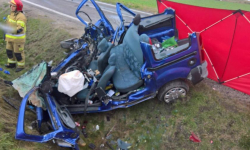 Śmiertelny wypadek na drodze krajowej nr 5. Nie żyje pasażer osobówki