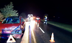 Kolizja na A4, pożar ruin  pałacu oraz zderzenie ze stadem dzików [raport strażaków]