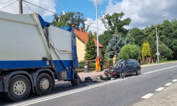 Groźny wypadek w Rusku. Dwie osoby poszkodowane