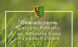 Oświadczenie Zarządu Powiatu ws. koszenia trawy na pasach zieleni