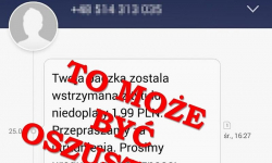 Otrzymałeś SMS z informacją o konieczności dopłaty do przesyłki? Uważaj, to może być oszustwo!