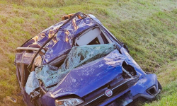 Pożar samochodu, śmierć mężczyzny, wypadek na drodze krajowej [raport strazaków]