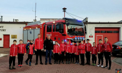 Pierwsza zbiórka Młodzieżowej Drużyny Pożarniczej w Miękini