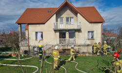 Pożar budynku mieszkalnego w Udaninie