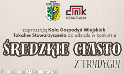 "Średzkie ciasto z tradycją" - konkurs dla KGW i stowarzyszeń z ternu gminy Środa Śląska