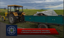 Pijany kierowca ciągnika bez tablic, przeglądu i ubezpieczenia – grozi mu konfiskata pojazdu