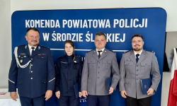 Uroczystość mianowania funkcjonariuszy i ślubowania nowo przyjętej funkcjonariuszki