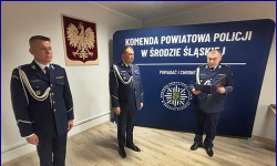 Uroczyste przejęcie stanowiska I Zastępcy Komendanta Powiatowego Policji w Środzie Śląskiej