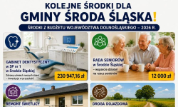 Kolejne środki dla gminy Środa Śląska. Ponad 800 tys. zł na inwestycje i działania społeczne